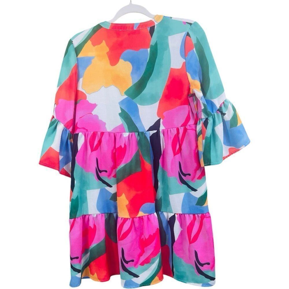 Be by CHETTA B Colorful Babydoll Dress - Picture 5 of 11